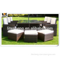 BlackBrown Mix Weave with Cover Havannah Cube Armchairs Garden Furniture
